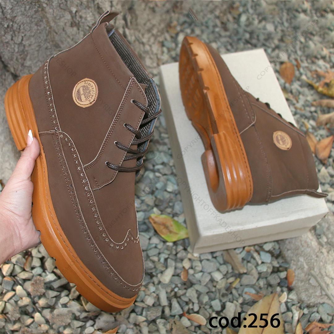 بوت مردانه Timberland قهوه ای زیره کرم 256