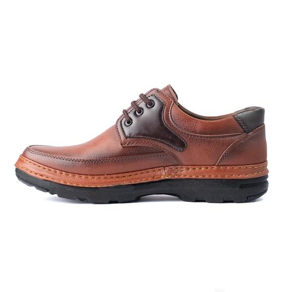 کفش کت مردانه قهوه ای بنددار مدل 1311