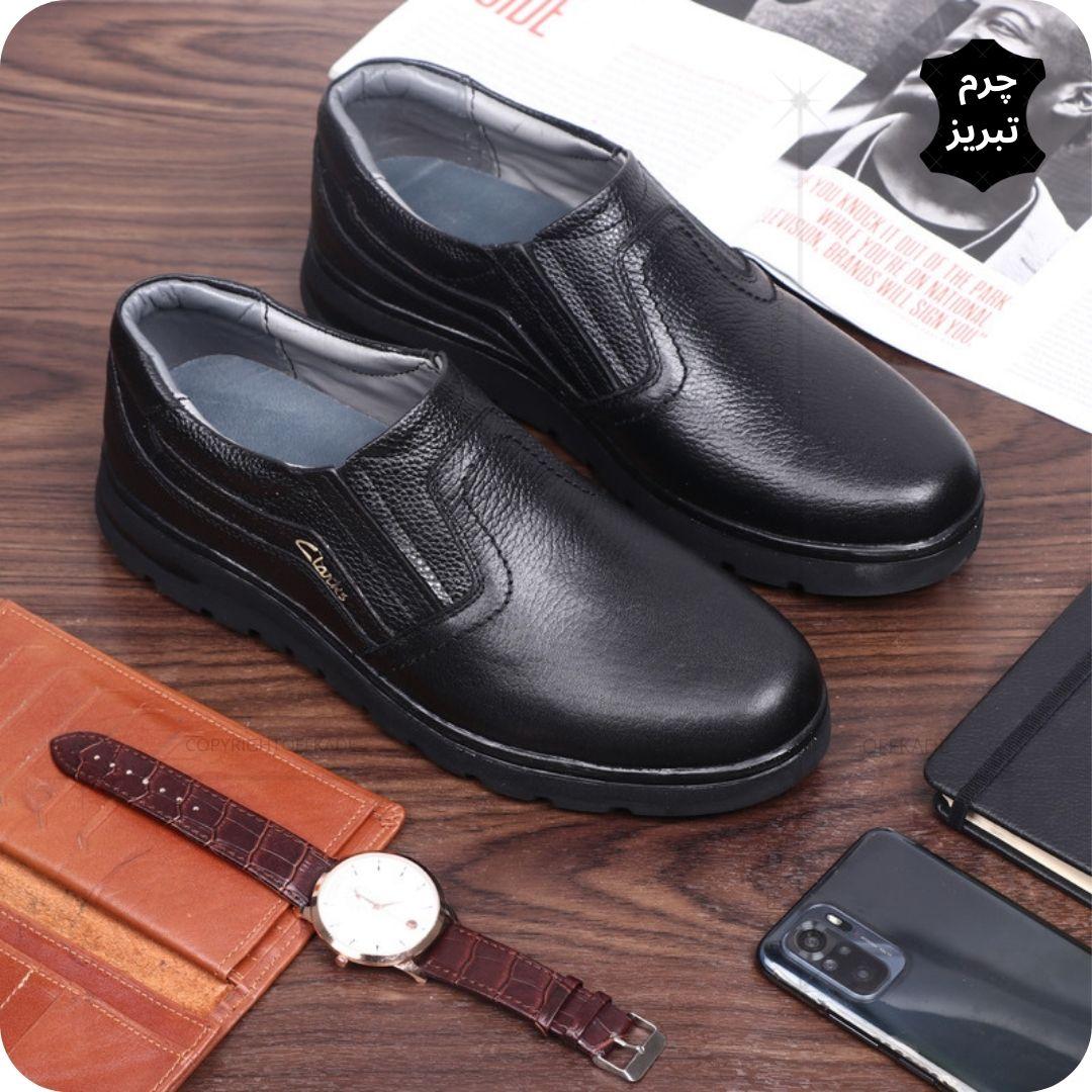 کفش چرم طبیعی clarks مدل 901